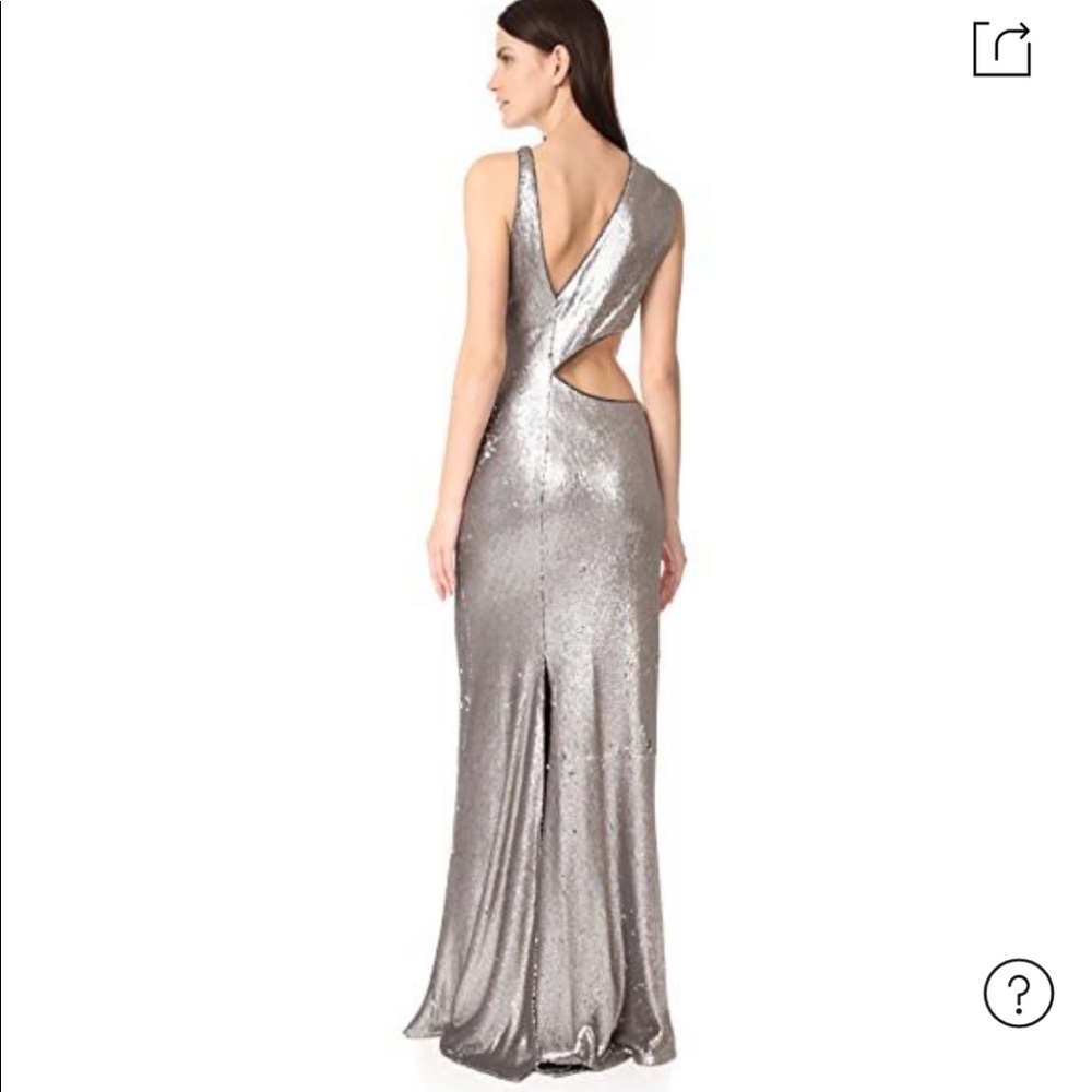HALSTON HERITAGE sequin cutout gown